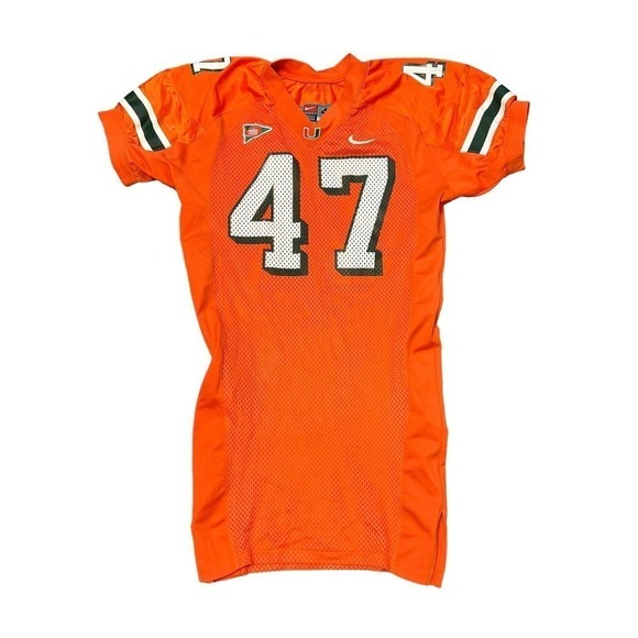 Authentic Vintage Nike‎ Miami Hurricanes Game Team Issued Jersey size 48 - Picture 1 of 7